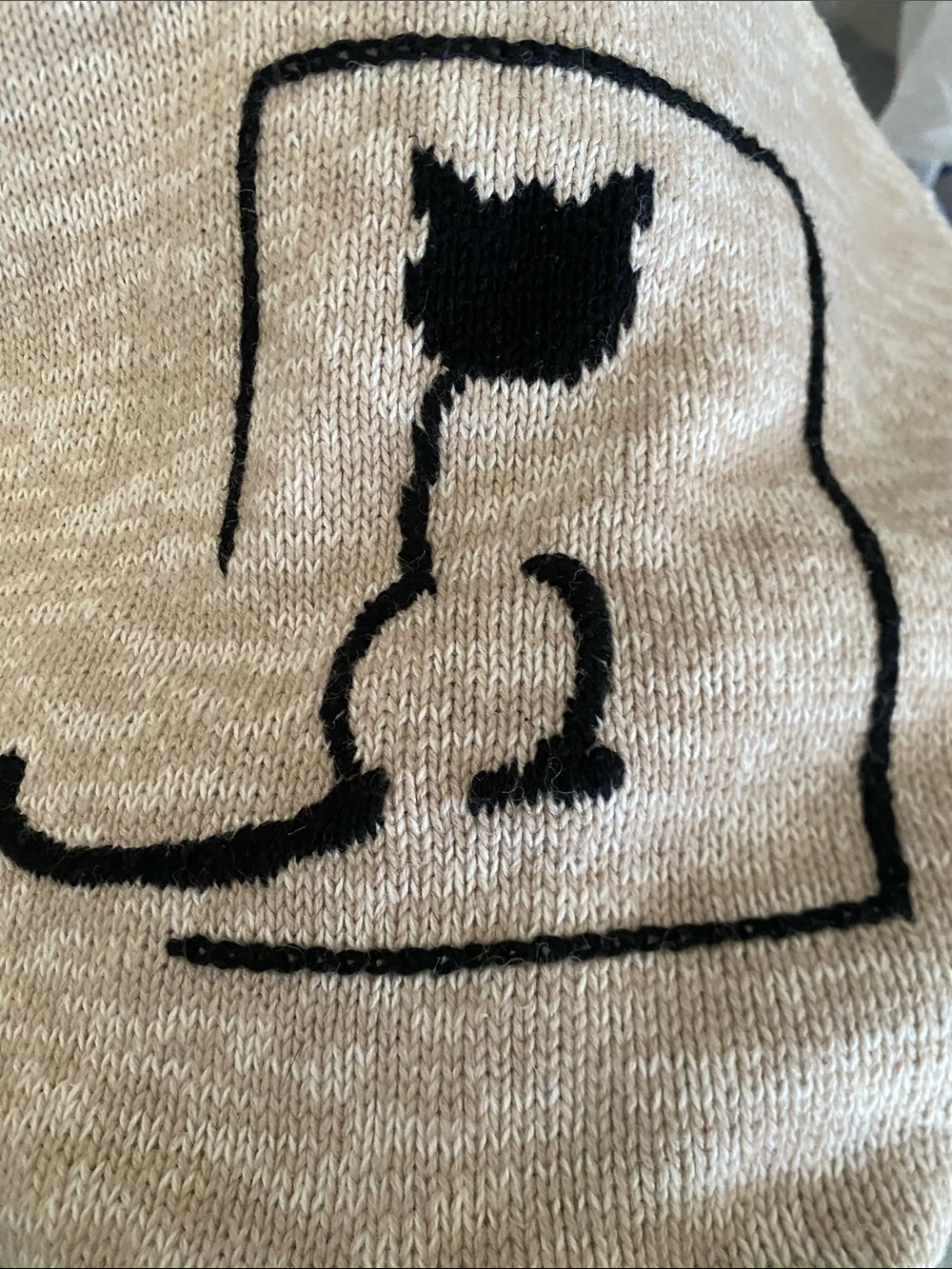 Vintage Christopher & Banks Short Sleeve Cat Knit Sweater Shirt - Picture 4 of 5